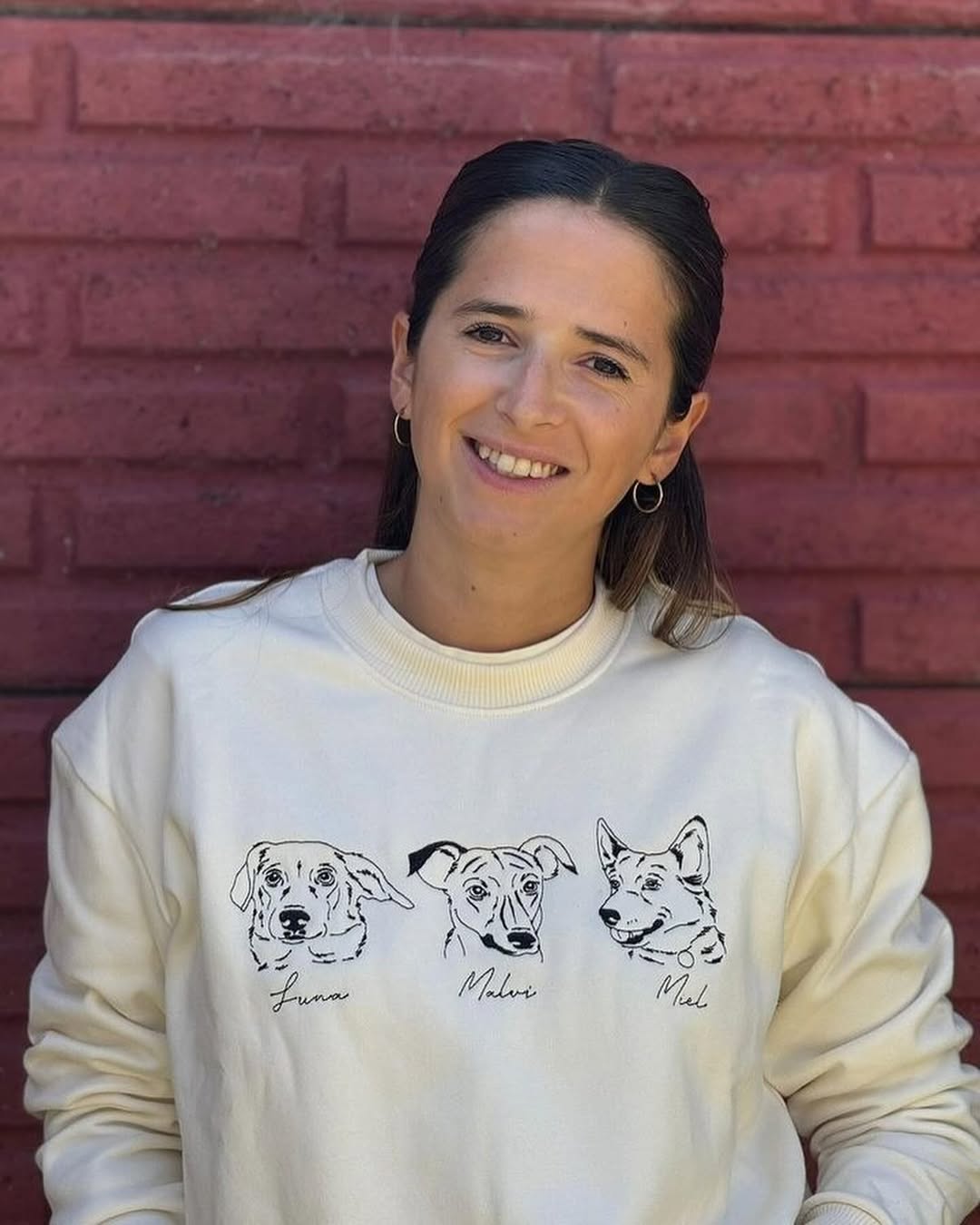 Custom Embroidered Dog Face Sweatshirt With Multiple Pets | for Pet Lover