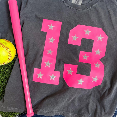 Custom Print Team Number & Letters Sweatshirt – Personalized Numbers Sweatshirt | Gifts for Sports Mom