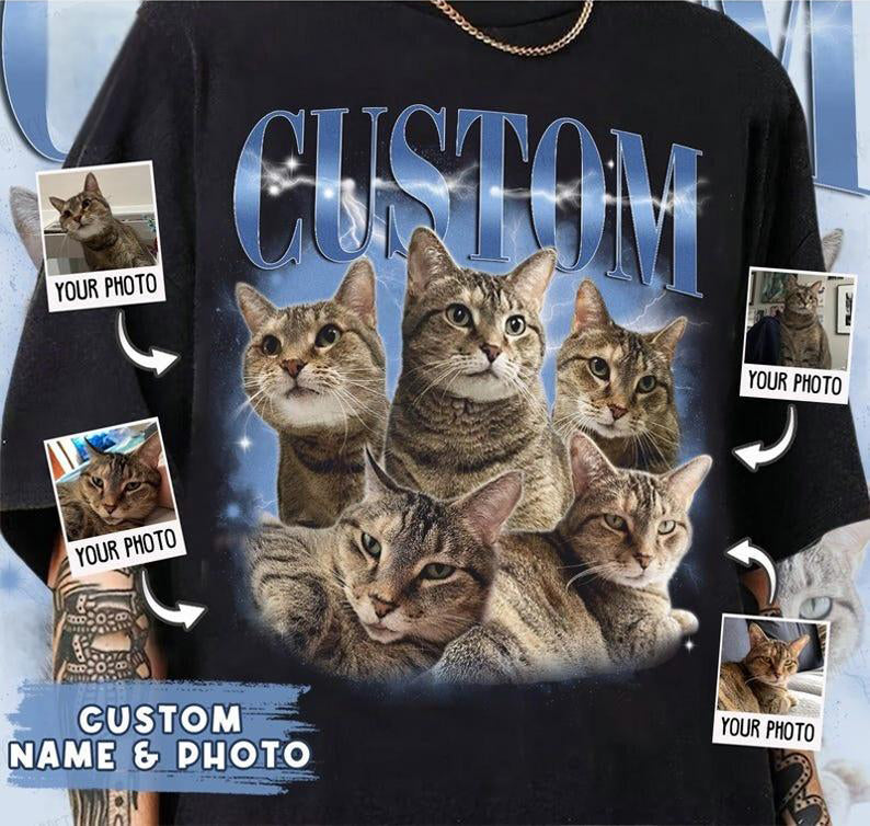 Custom Bootleg Dog Vintage T-shirt – Personalized Pet Tee with Retro Street Art Design