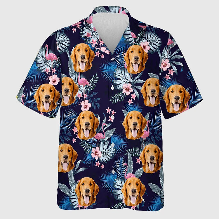 Custom Personalized Photo Dog Face Hawaiian Shirt