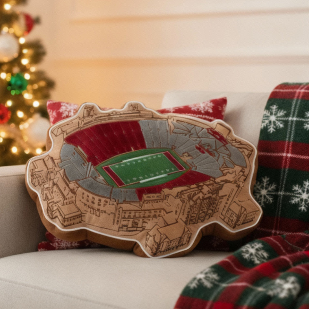 Doak S. Campbell Stadium Plush Pillow | Game Day, Christmas for Sports Fans