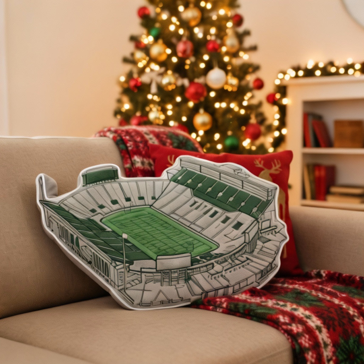Spartan Stadium Plush Pillow | Game Day, Christmas for Sports Fans