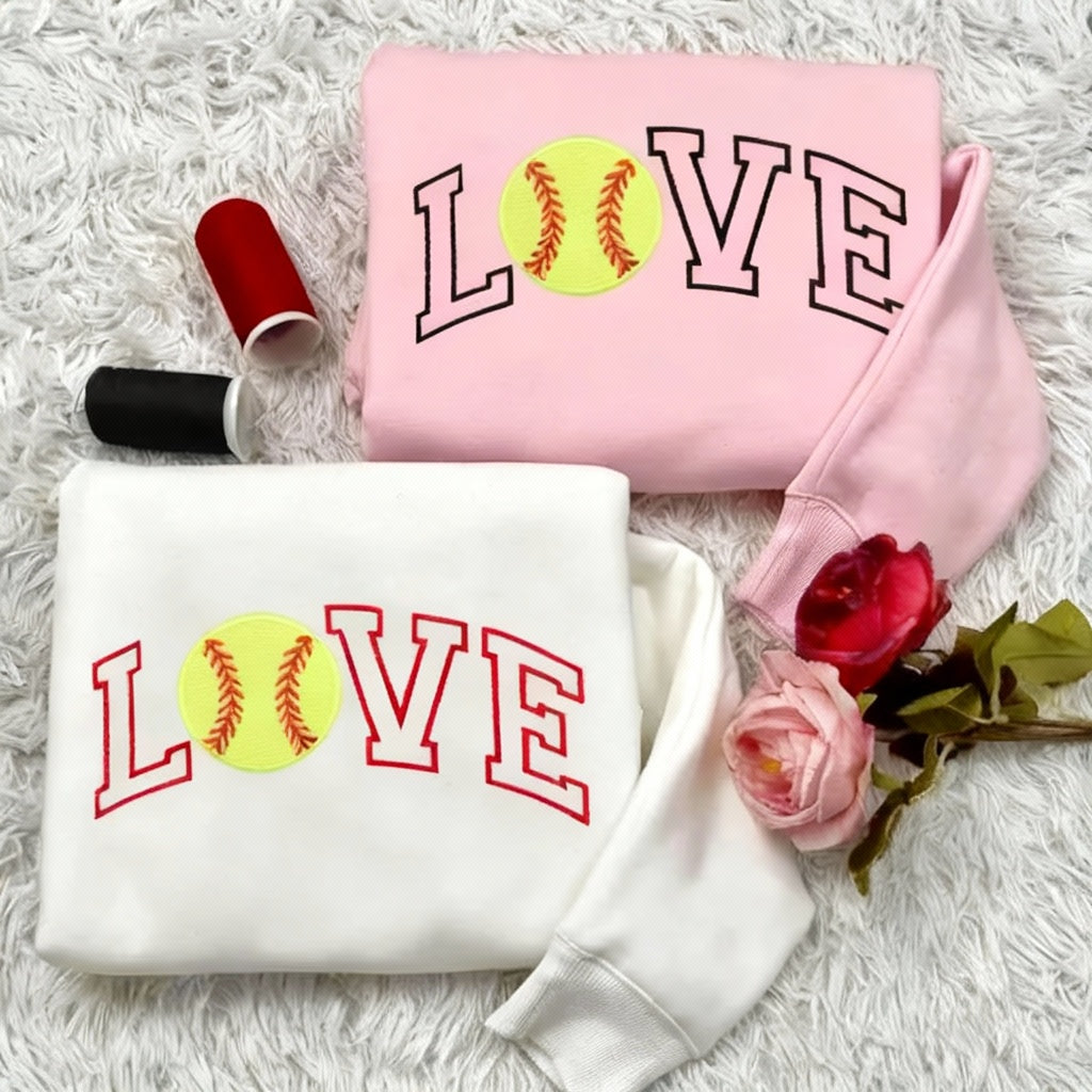 Sport LOVE Sweatshirt – softball Lover Valentine’s Day Gift | Couple Sweatshirt