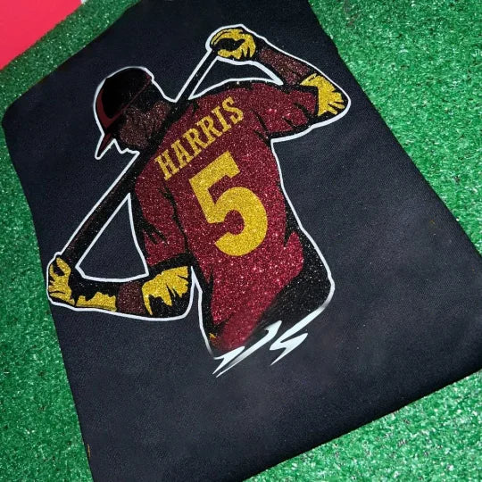 Custom Glitter Football T-Shirt Sweatshirt - Football Multiple Sports to Choose From