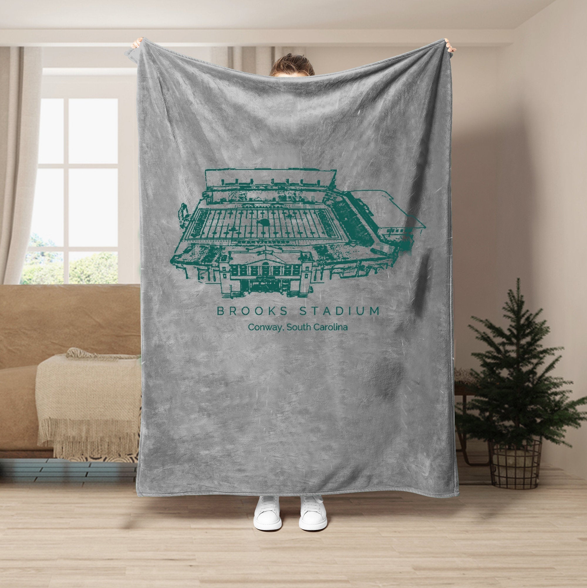 Custom Stadium Blanket Brooks Stadium - Coastal Carolina Chanticleers football,College Football Blanket