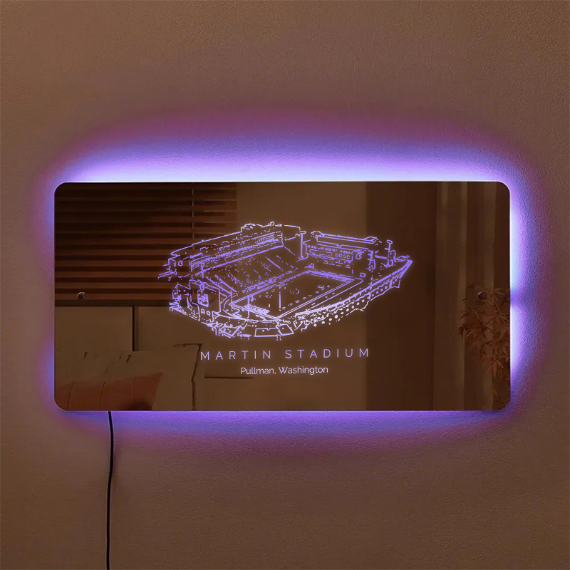 Martin Stadium Washington Mirror Light-Gifts For Sports Lovers