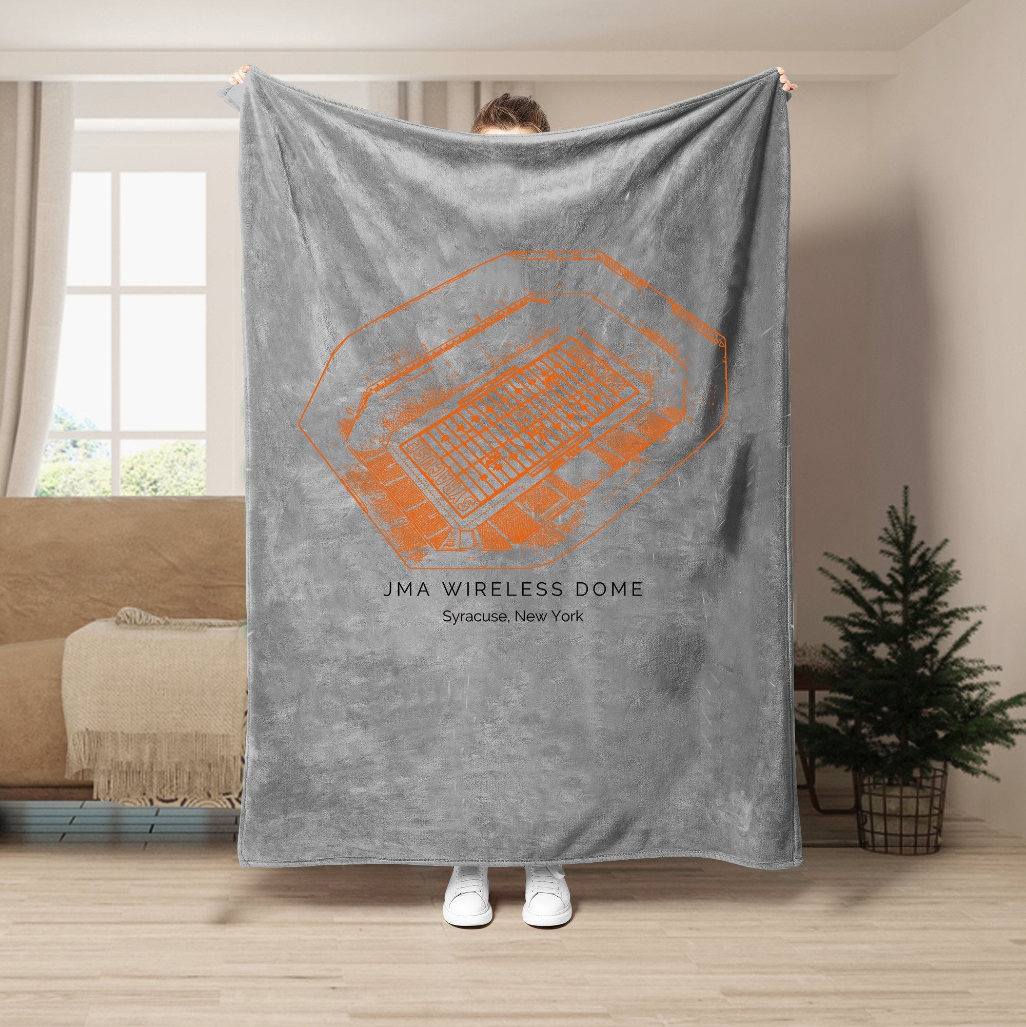 Custom Stadium Blanket JMA Wireless Dome - Syracuse Orange football,College Football Stadium Blanket