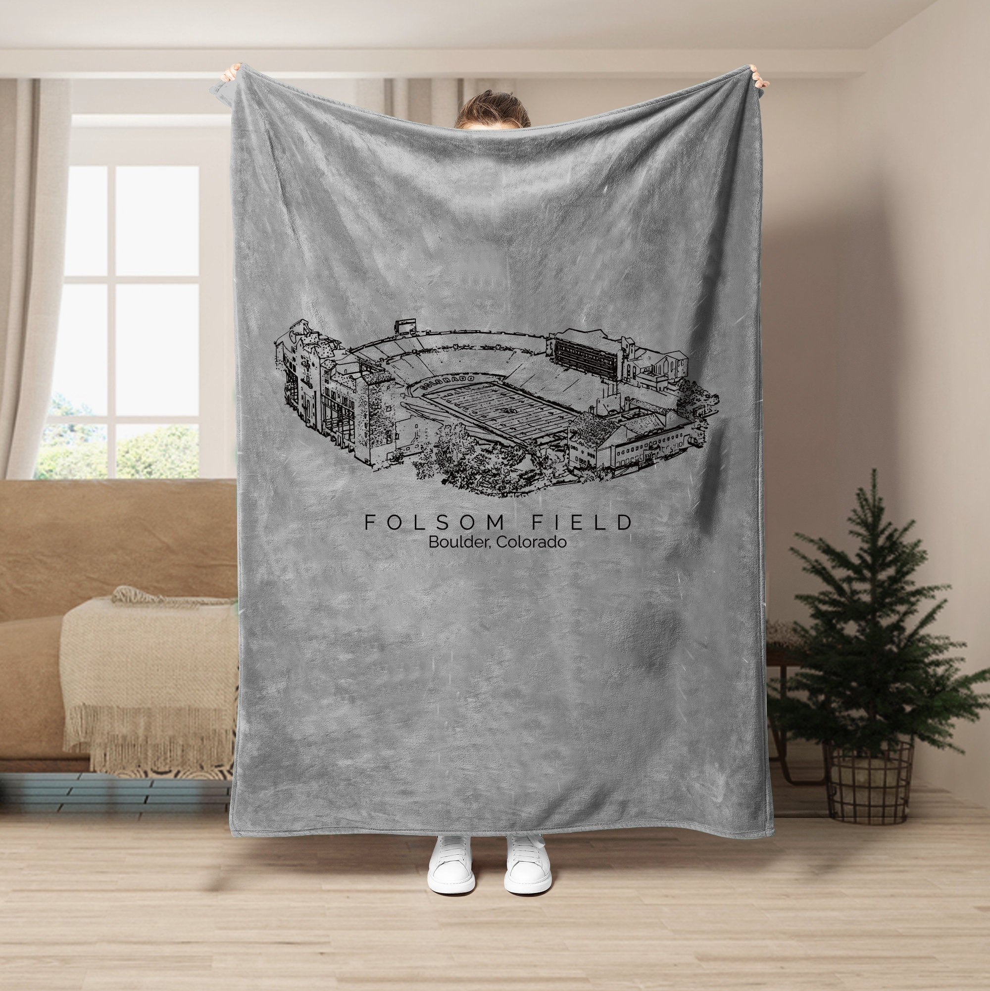 Custom Stadium Blanket Folsom Field - Colorado Buffaloes football,College Football Blanket