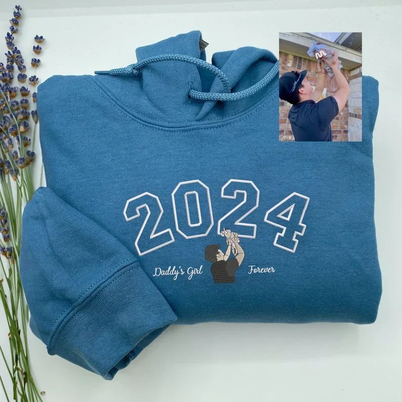 Custom Family Photo Portrait Embroidered Sweatshirt | Mother's Day Gift