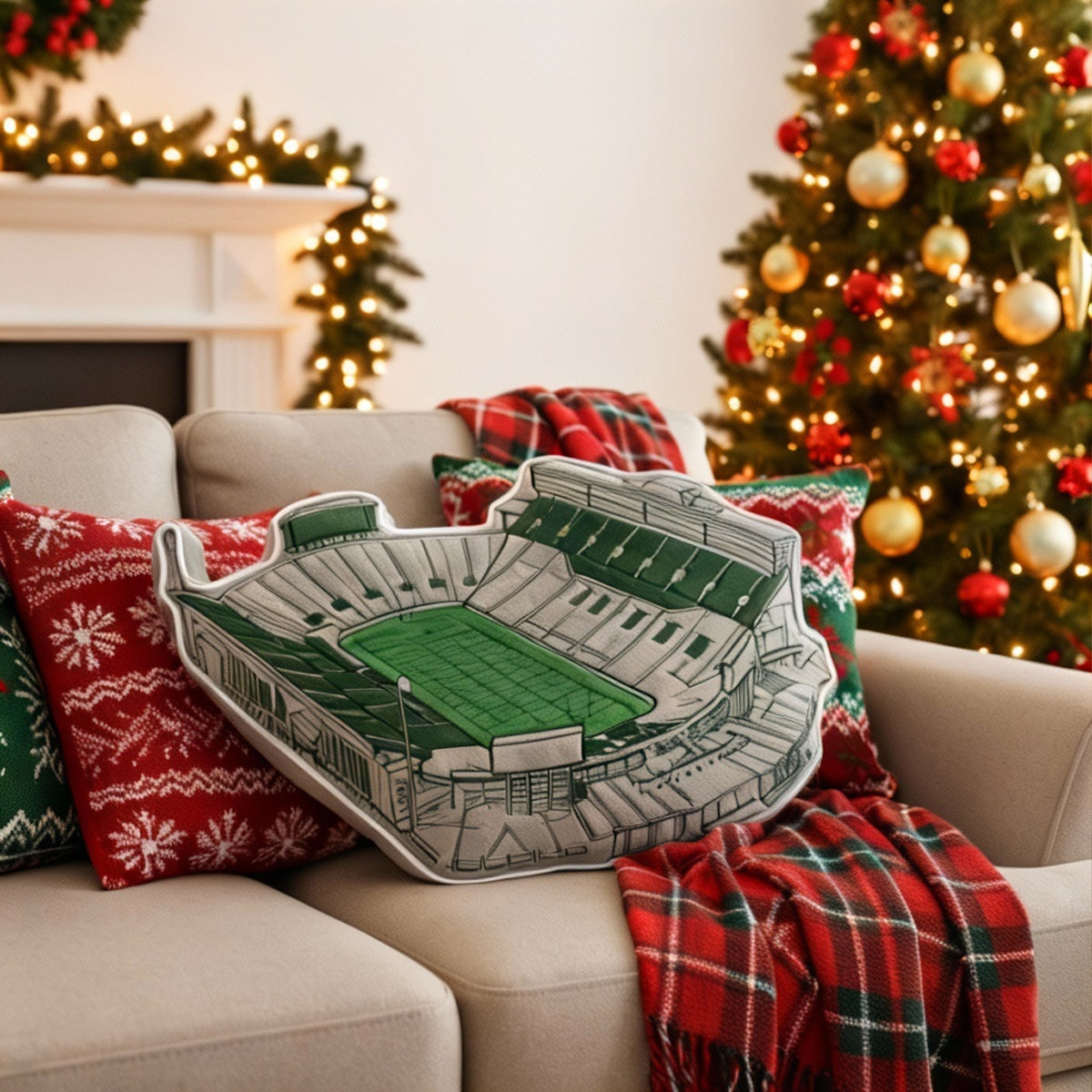 Spartan Stadium Plush Pillow | Game Day, Christmas for Sports Fans