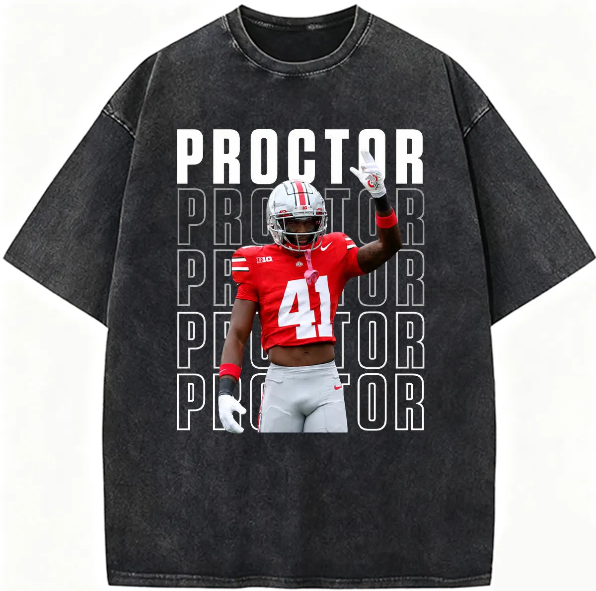 Custom Athlete Photo Sports T-Shirt – Personalized Athlete Name & Team Text Cheer Tee