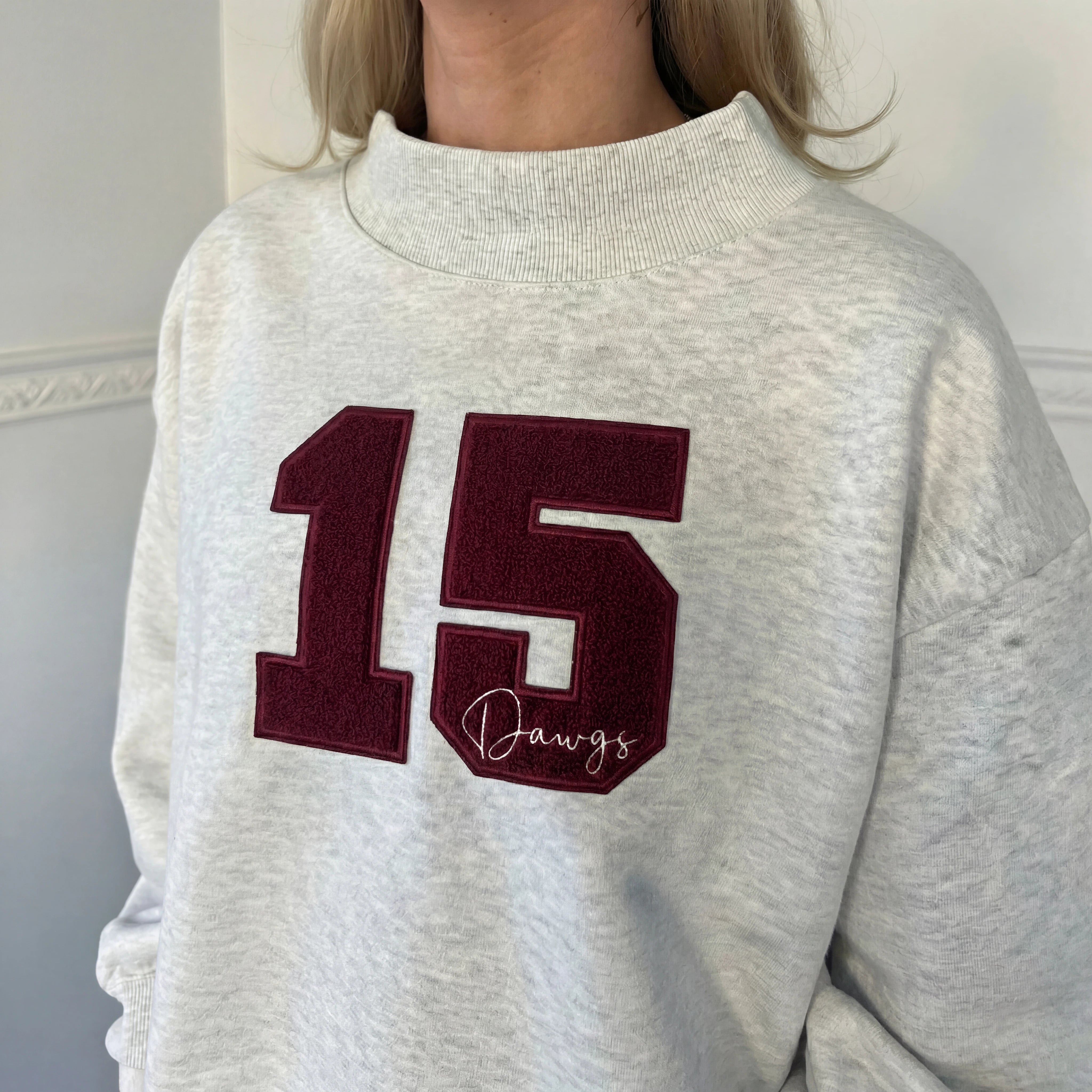 Custom Team Number Mascot Mockneck – Personalized Numbers Mockneck