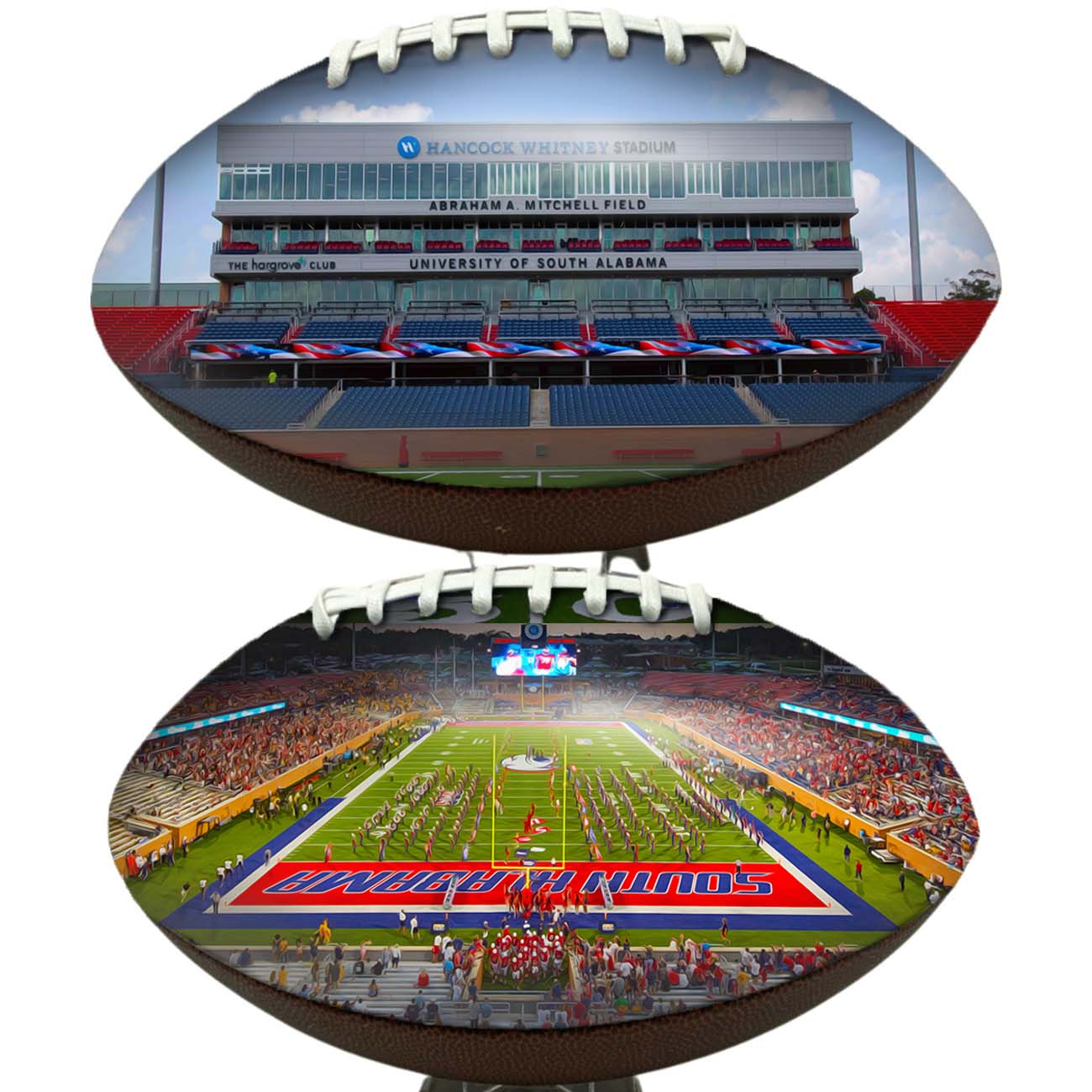 Hancock Whitney Stadium Football University Series | Custom Footballs for a College Football Fan