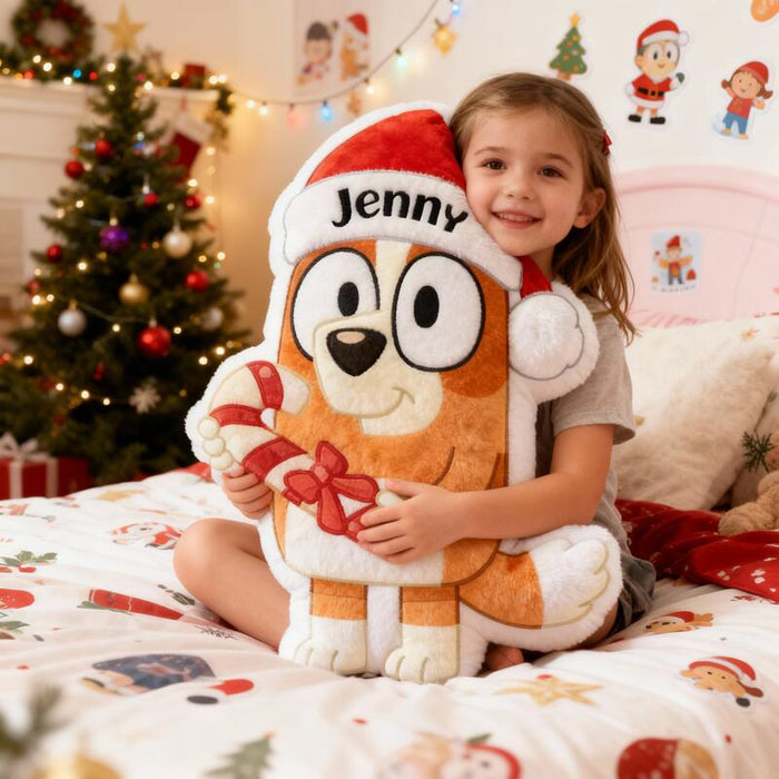 Personalized Cartoon Pattern Shaped Pillow Custom Bluey Dog Cute Christmas Gift for Kids