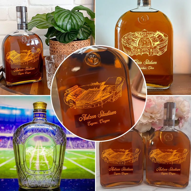Custom Autzen Stadium Whiskey Bottles-Gifts For Sports Lovers