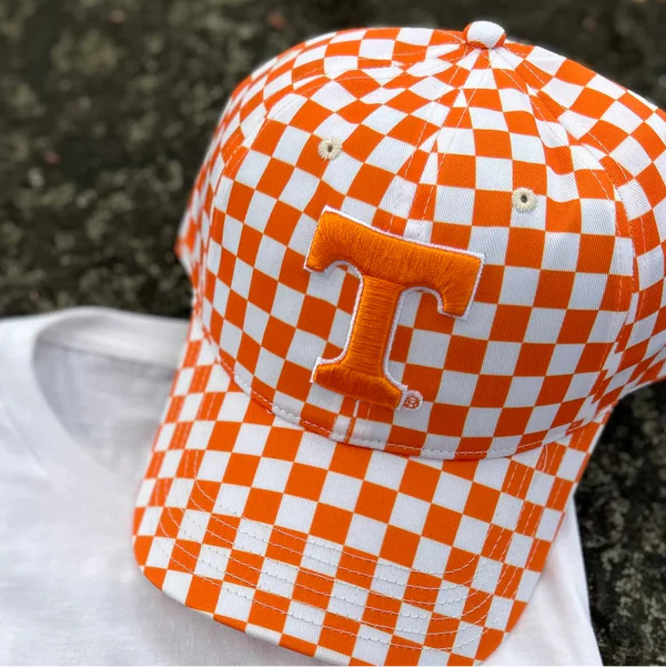 Personalized State Initial Checkerboard Baseball Cap – Custom Letter Game Day Hat