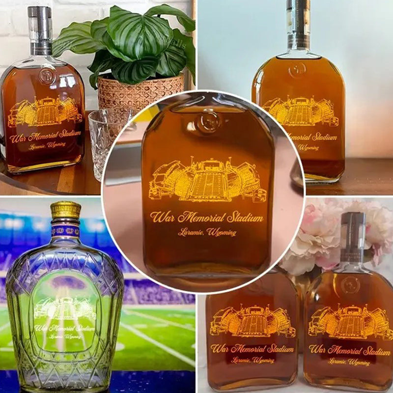 Custom War Memorial Stadium Whiskey Bottles-Gifts For Sports Lovers