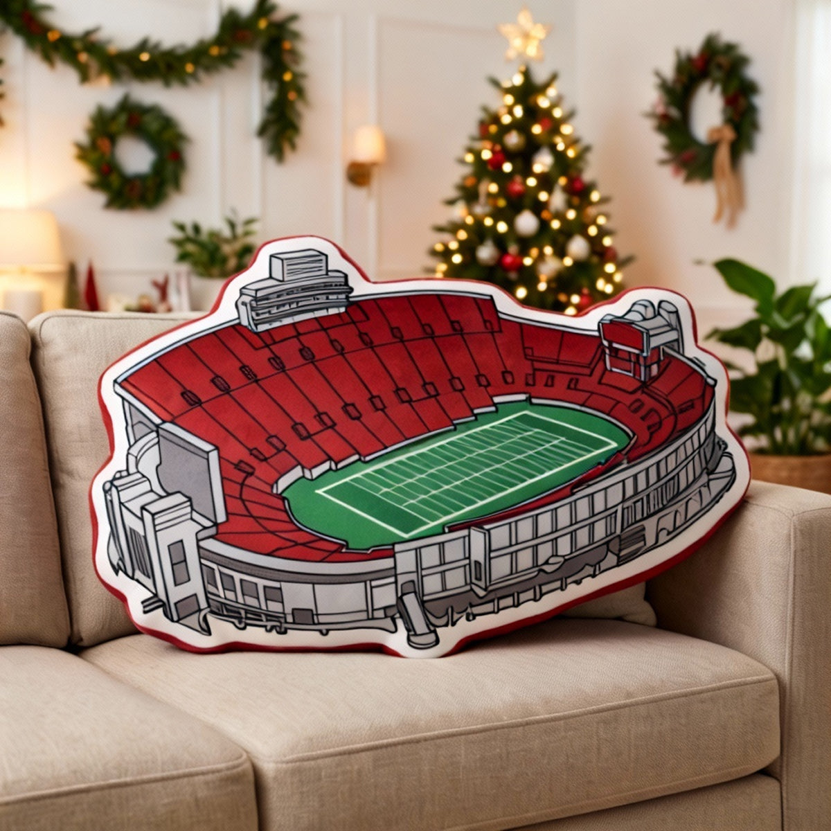 Memorial Stadium (Indiana) Pillow | Game Day, Christmas for Sports Fans