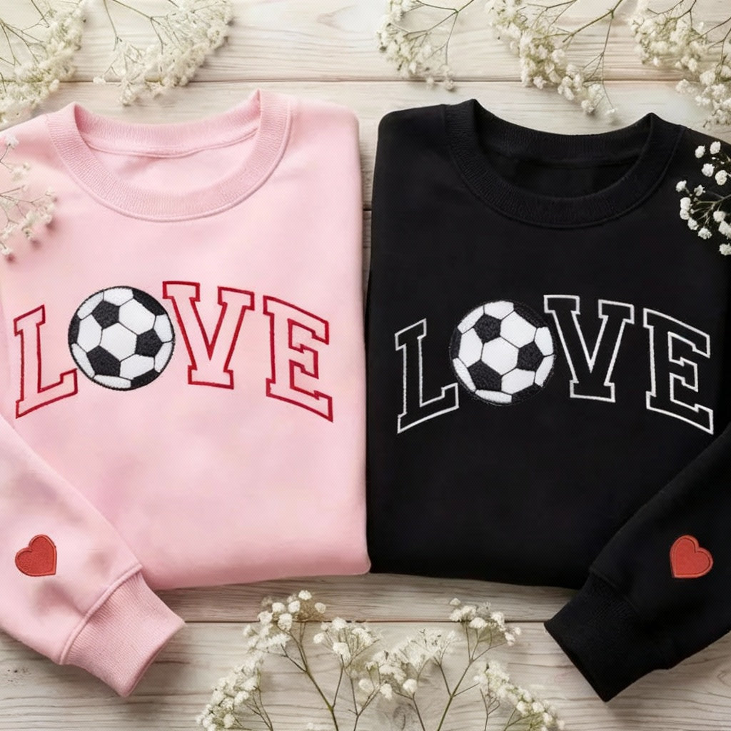 Sport LOVE Sweatshirt – Soccer Lover Valentine’s Day Gift | Couple Sweatshirt