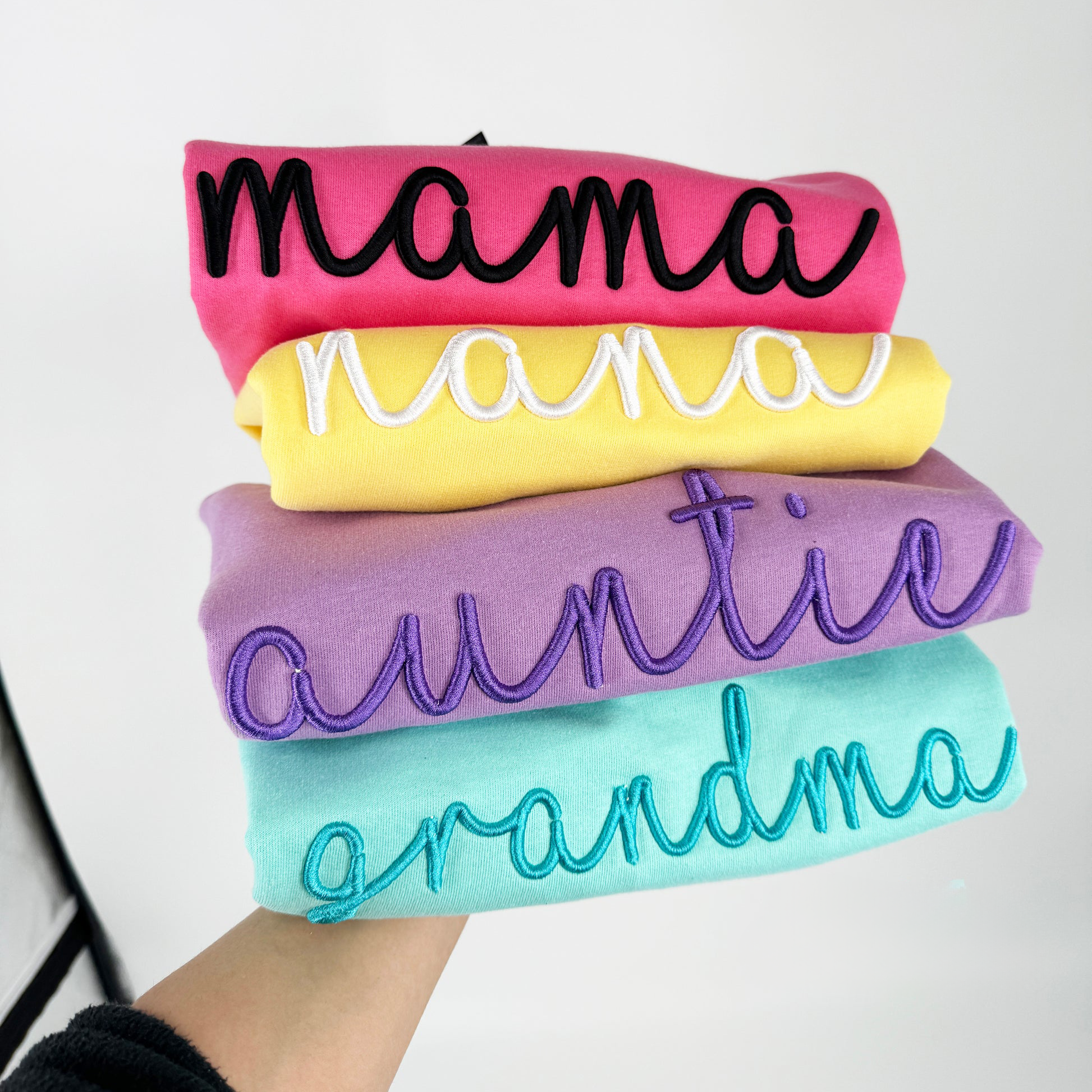 Custom Mama Puff 3D Embroidered Sweatshirt