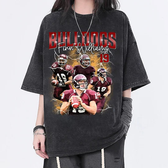 Custom Football Player Photo T-shirt With Unique Style Bootleg Shirt - Perfect Shirt For Football Lovers