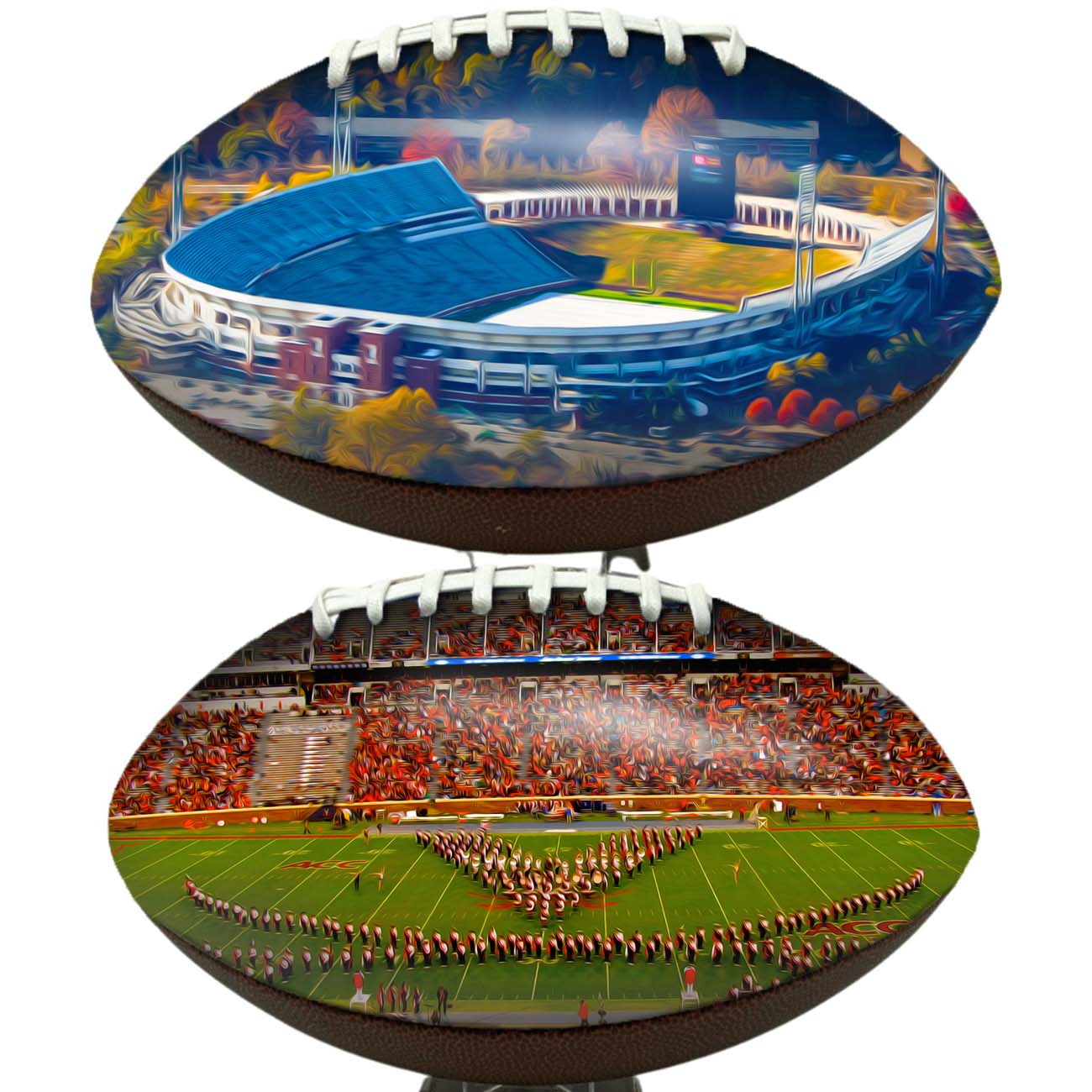 Scott Stadium Football University Series | Custom Footballs for a College Football Fan