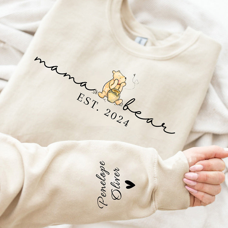 Custom Mama Bear Print Sweatshirt Mama T-shirt/Hoodie, Mother's Day Gift