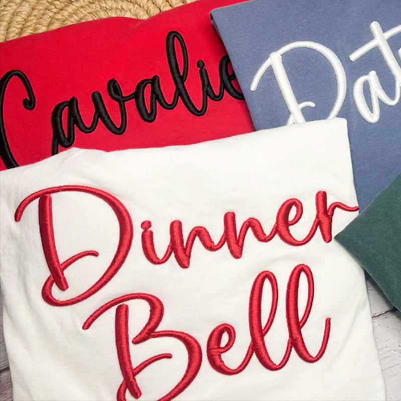 Game Day Custom 3D Puff Embroidered Word Name Sweatshirt/T-Shirt