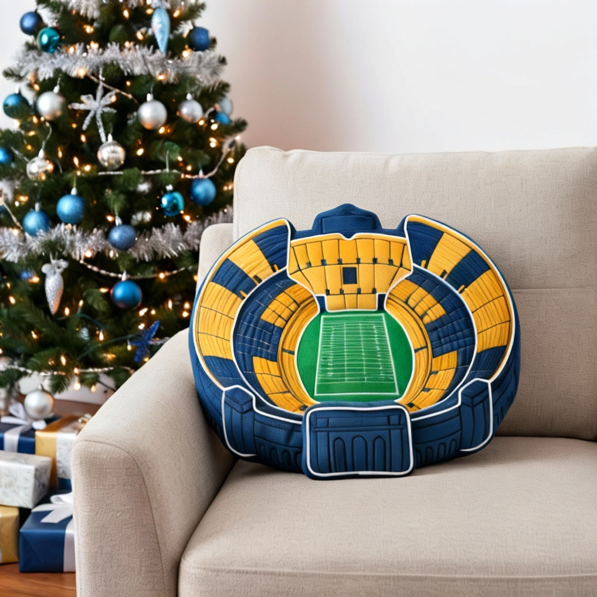 Michigan Stadium Pillow | Game Day, Christmas for Sports Fans