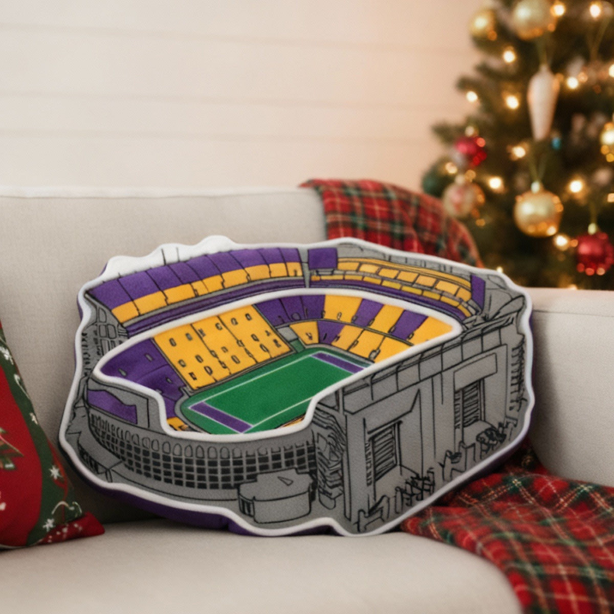 Tiger Stadium Plush Pillow | Game Day, Christmas for Sports Fans