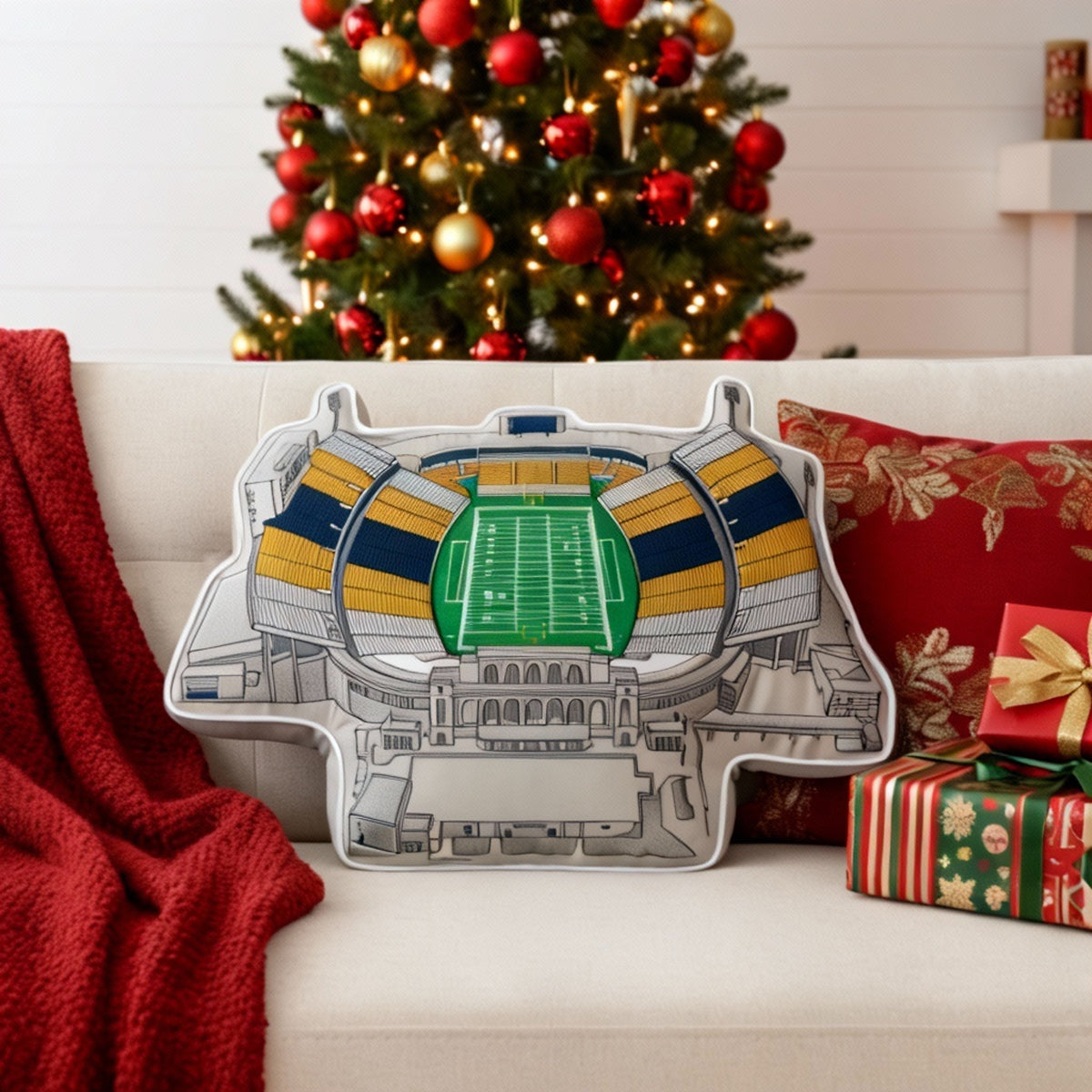 Milan Puskar Stadium Pillow | Game Day, Christmas for Sports Fans