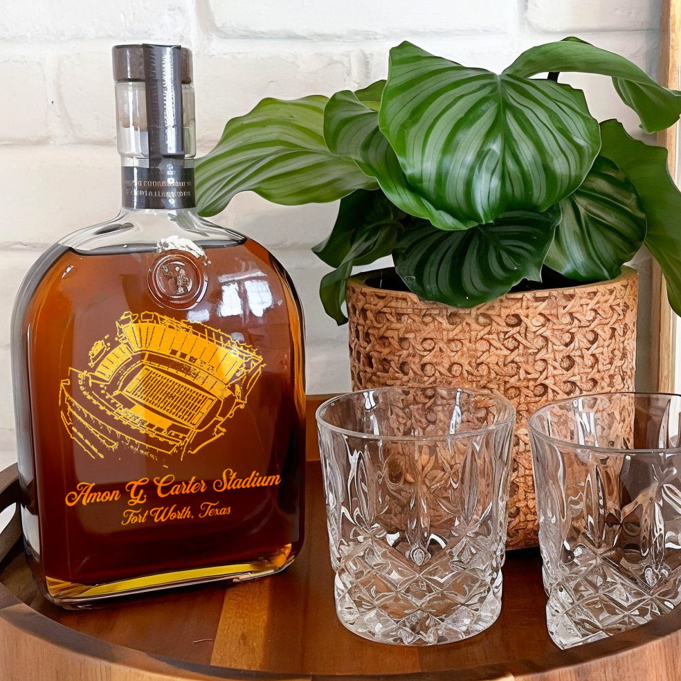 Custom Amon G. Carter Stadium Whiskey Bottles-Gifts For Sports Lovers