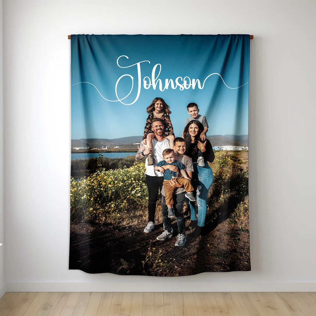 Custom Photo Fleece Blankets Gift for Mom | Mother's Day Gift