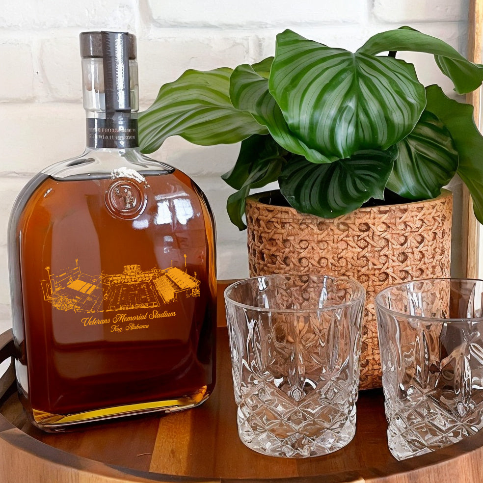 Custom Veterans Memorial Stadium Whiskey Bottles-Gifts For Sports Lovers