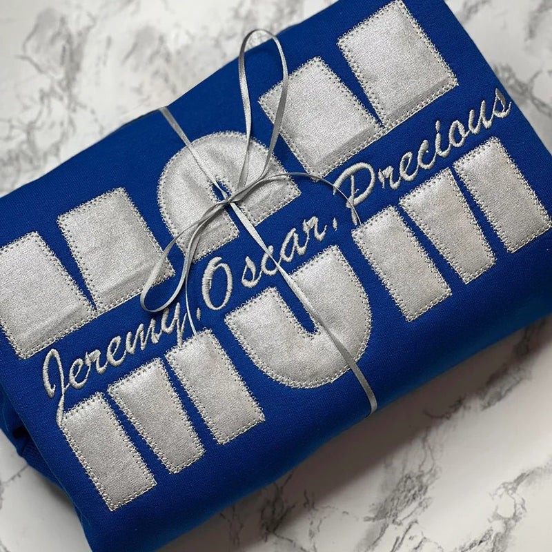 Custom Personalized Embroidered Sequin Mom Sweatshirt | Mother's Day Gift