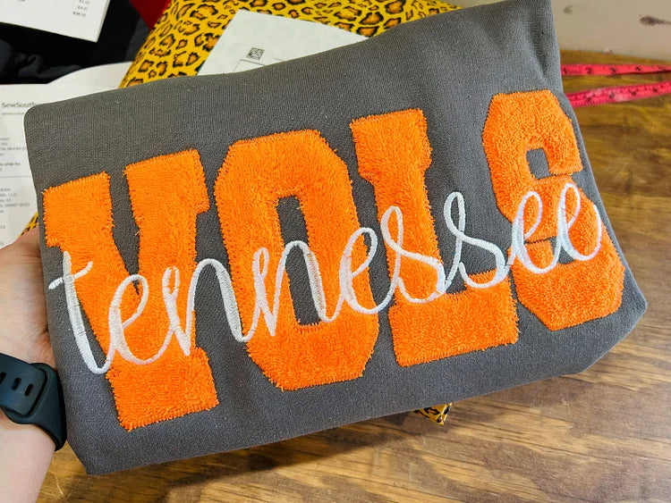 Custom Embroidered Applique patch College Sweatshirt