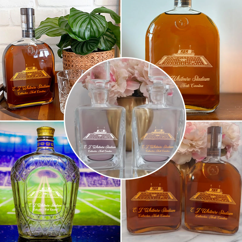 Custom E. J. Whitmire Stadium Whiskey Bottles-Gifts For Sports Lovers