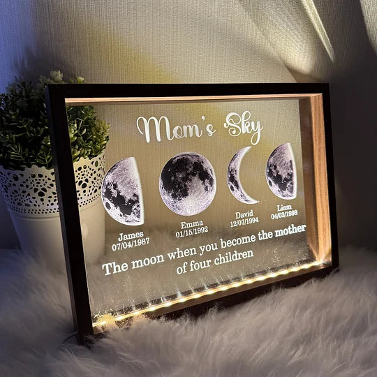 Custom Mom's Sky The Real Moon Phase - Mom's Universe | Gift For MOM | Mother's Day Gift