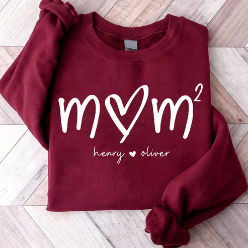 Custom Mama Sweatshirt with Kids Name