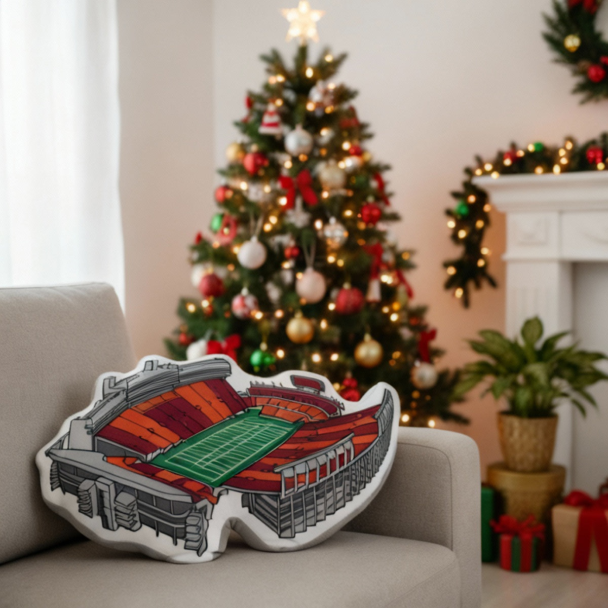 Lane Stadium Pillow | Game Day, Christmas for Sports Fans
