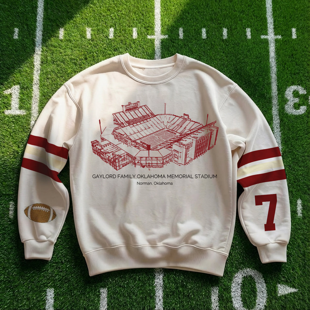 Custom Stadium Sweatshirt-Oklahoma Sooners football-College Football Sweatshirt