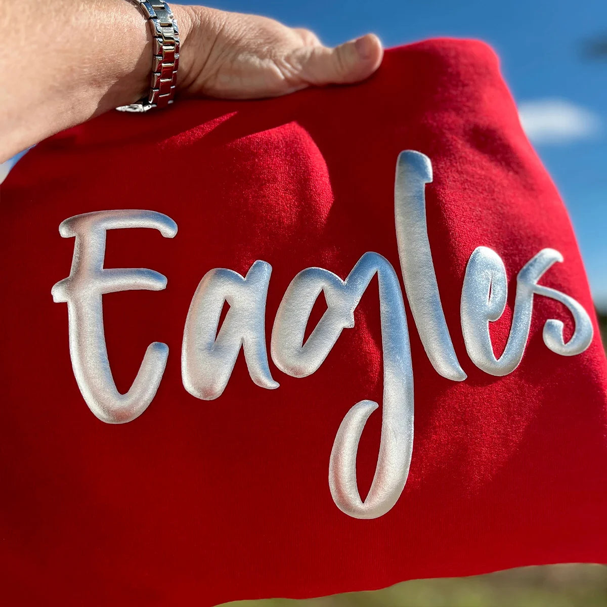 Custom 3D Metallic Puff Print Team Sweatshirt