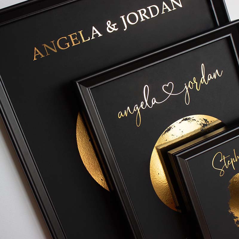 Custom Couple Moon Phase With Custom Text & Date | Valentine's Day Gift | Couple Anniversary Gift