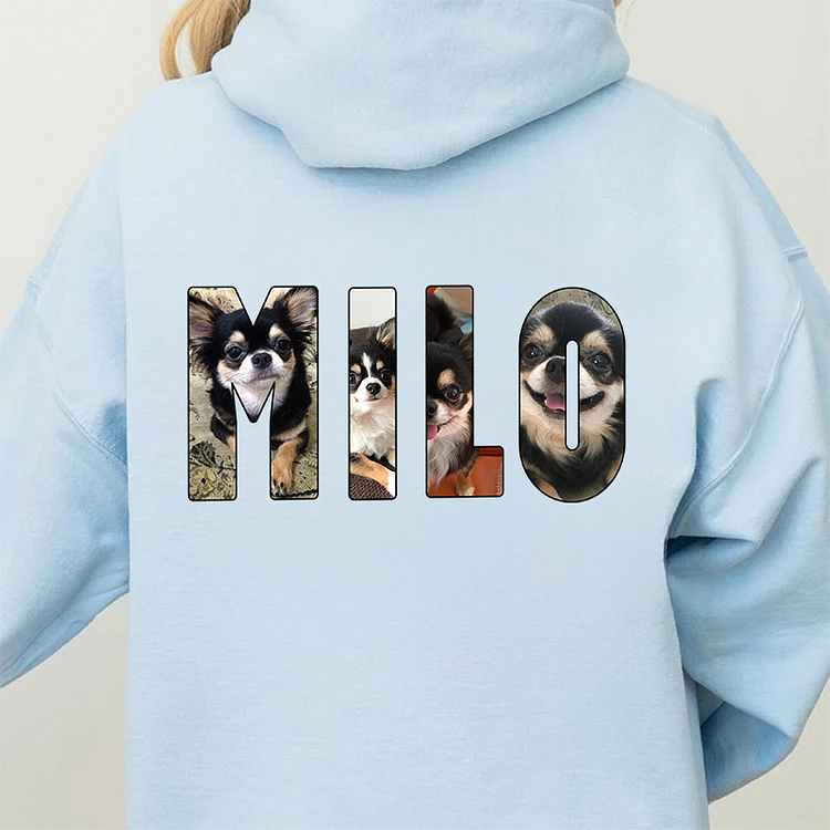Custom Pet Photo and Name Sweatshirt Hoodie T-shirt | for Pet Lover