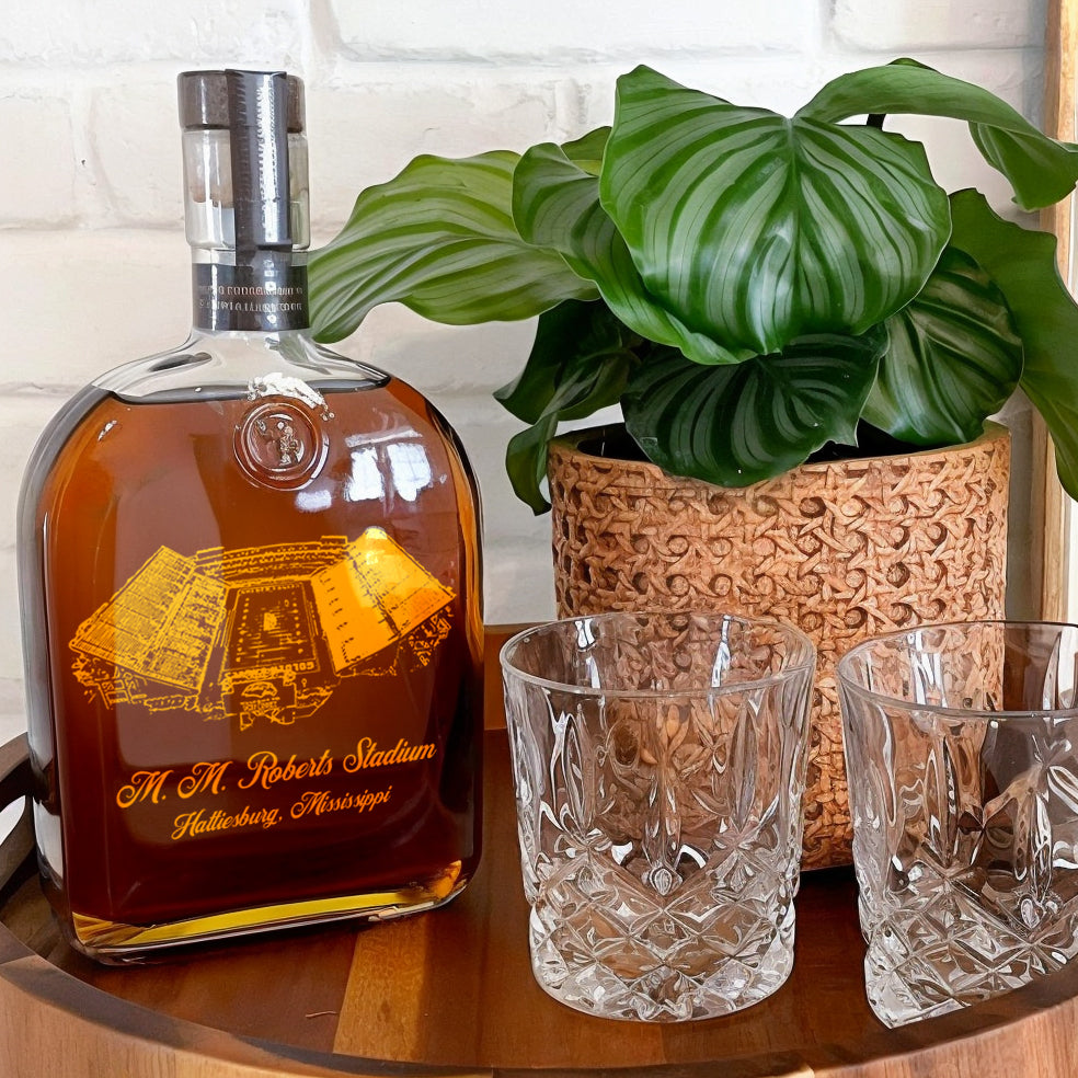 Custom M. M. Roberts Stadium Whiskey Bottles-Gifts For Sports Lovers