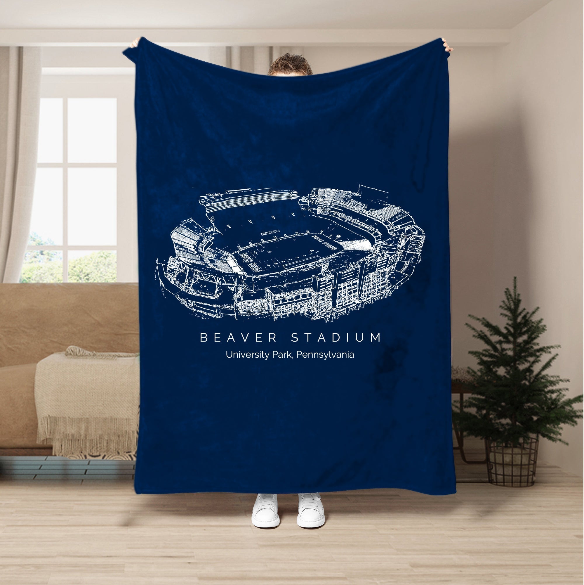 Custom Stadium Blanket Beaver Stadium - Penn State Nittany Lions football, College Football Blanket