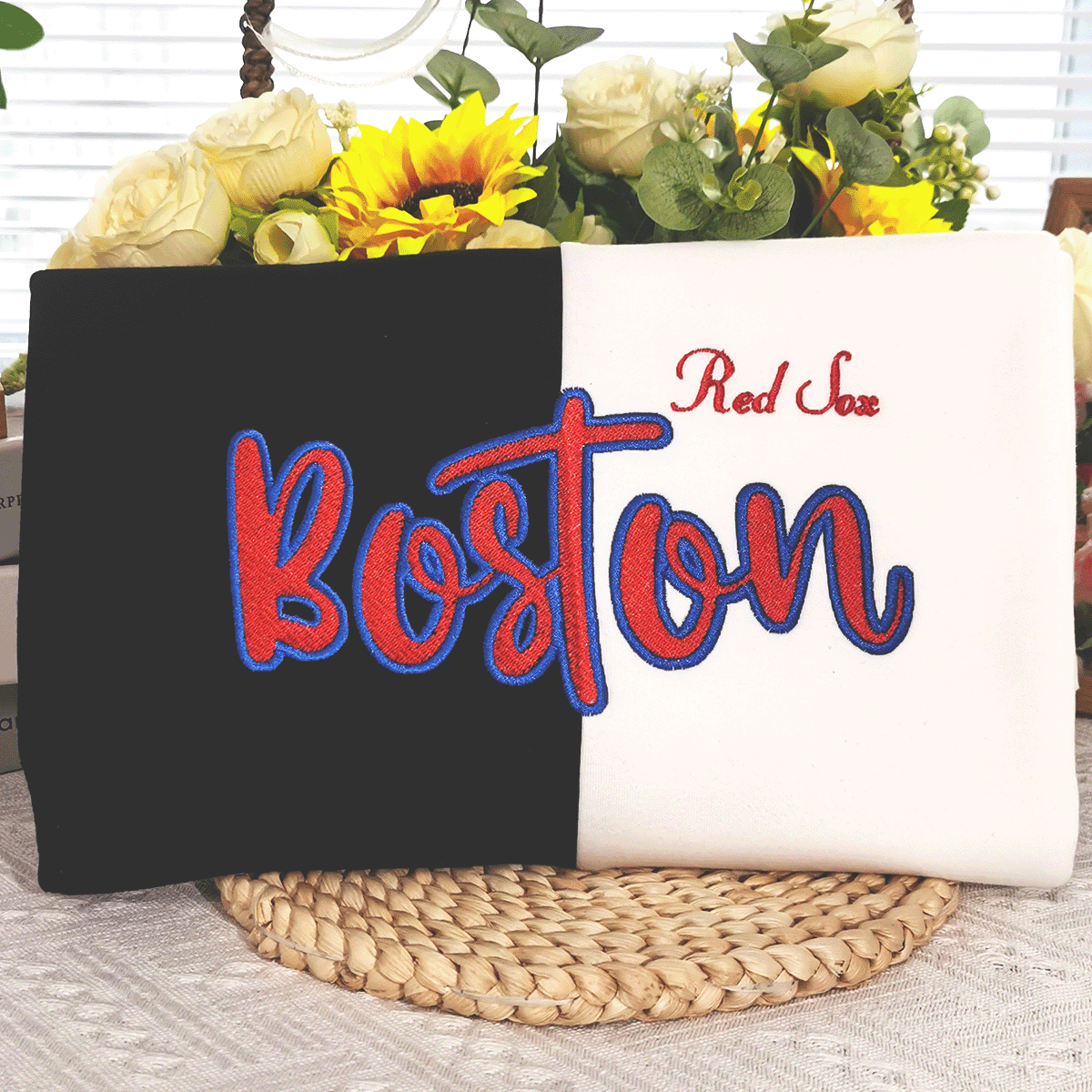 Custom Embroidered Team Mascot Two Tone Sweatshirt For Game Day | Gifts for Sports Mom