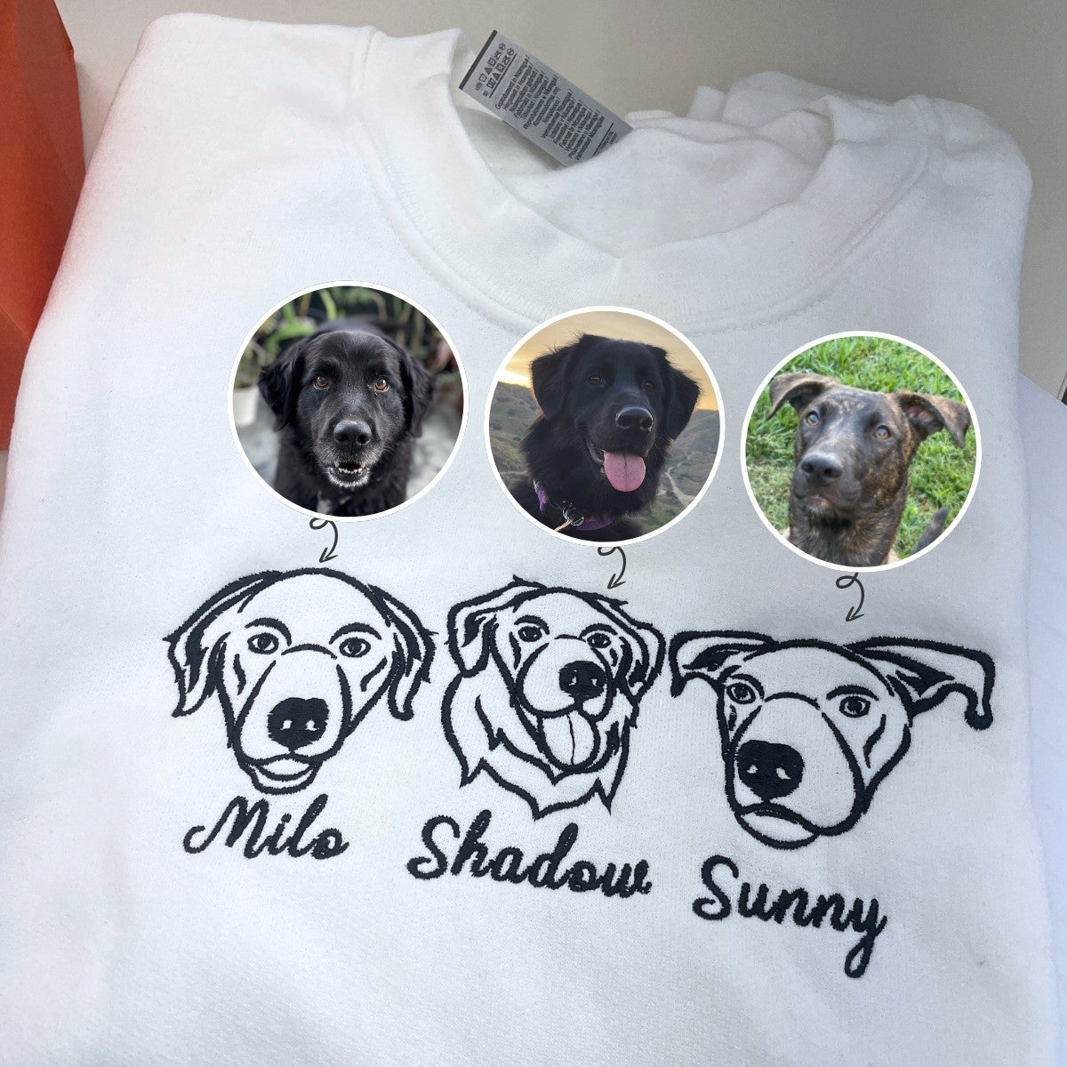 Custom Dog Embroidered Sweatshirt And Hoodie | Great Gift for Dog Pet Loves | Gifts for Pet Lovers