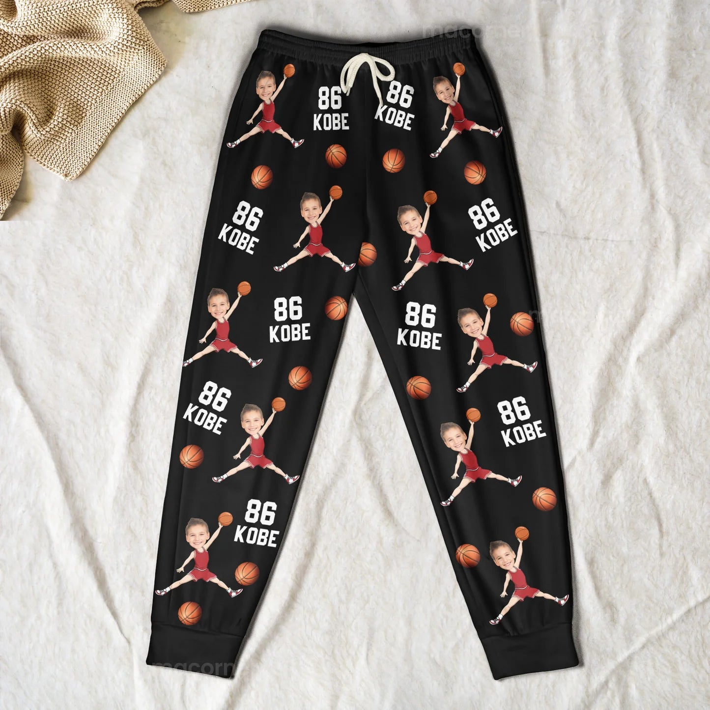Customized face Sweatpants for basketball, football, baseball, soccer, softball, and hockey lovers