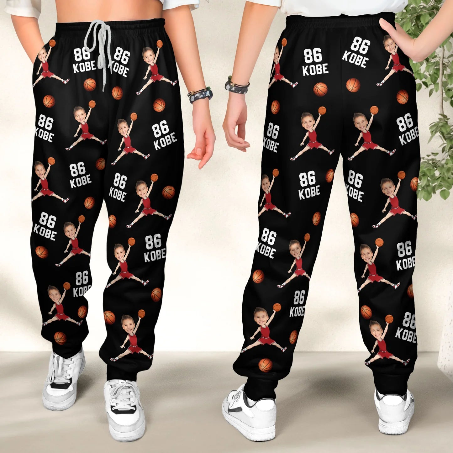 Customized face Sweatpants for basketball, football, baseball, soccer, softball, and hockey lovers
